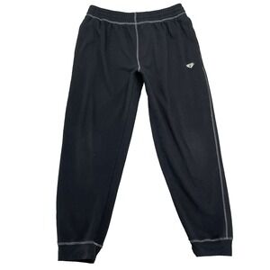 Vintage Pony Fleece Jogger Pants Mens Large Black Sportswear Academia Streetwear